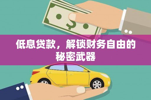 临县低息贷款，解锁财务自由的秘密武器