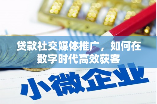临县贷款社交媒体推广，如何在数字时代高效获客