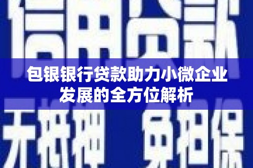 临县包银银行贷款助力小微企业发展的全方位解析