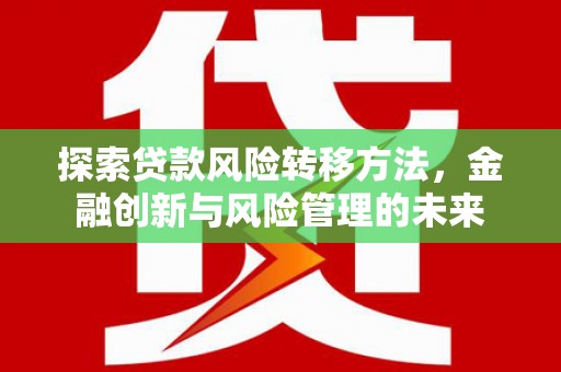 临县探索贷款风险转移方法，金融创新与风险管理的未来