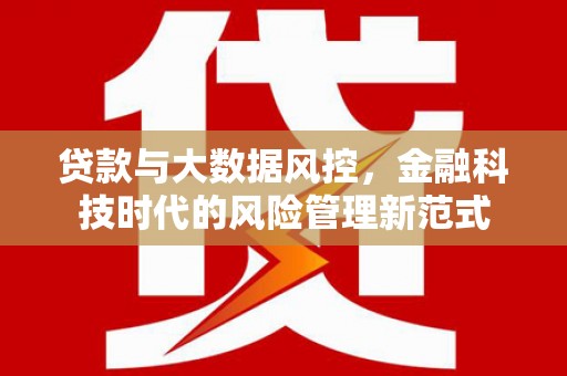 临县贷款与大数据风控，金融科技时代的风险管理新范式