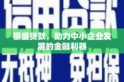 临县银盛贷款，助力中小企业发展的金融利器
