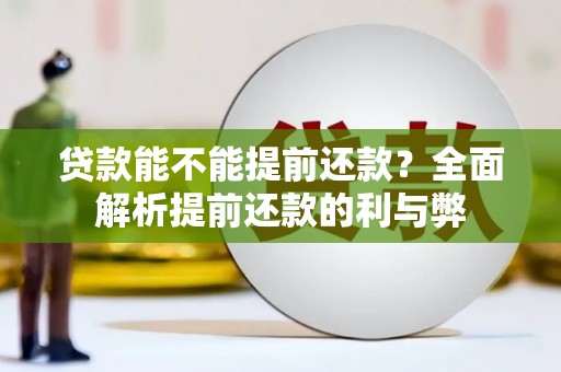 临县贷款能不能提前还款？全面解析提前还款的利与弊