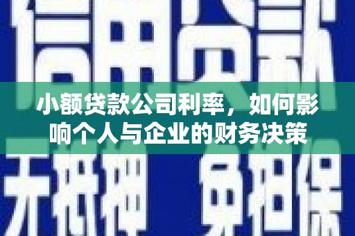 临县小额贷款公司利率，如何影响个人与企业的财务决策