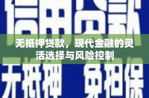 临县无抵押贷款，现代金融的灵活选择与风险控制