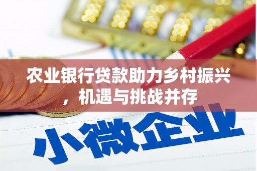 临县农业银行贷款助力乡村振兴，机遇与挑战并存