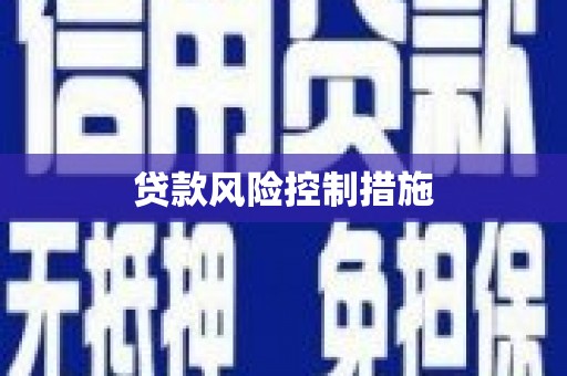 临县贷款风险控制措施